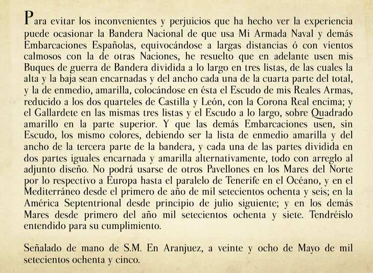 Foto: Real Decreto de 28 de Mayo de 1785